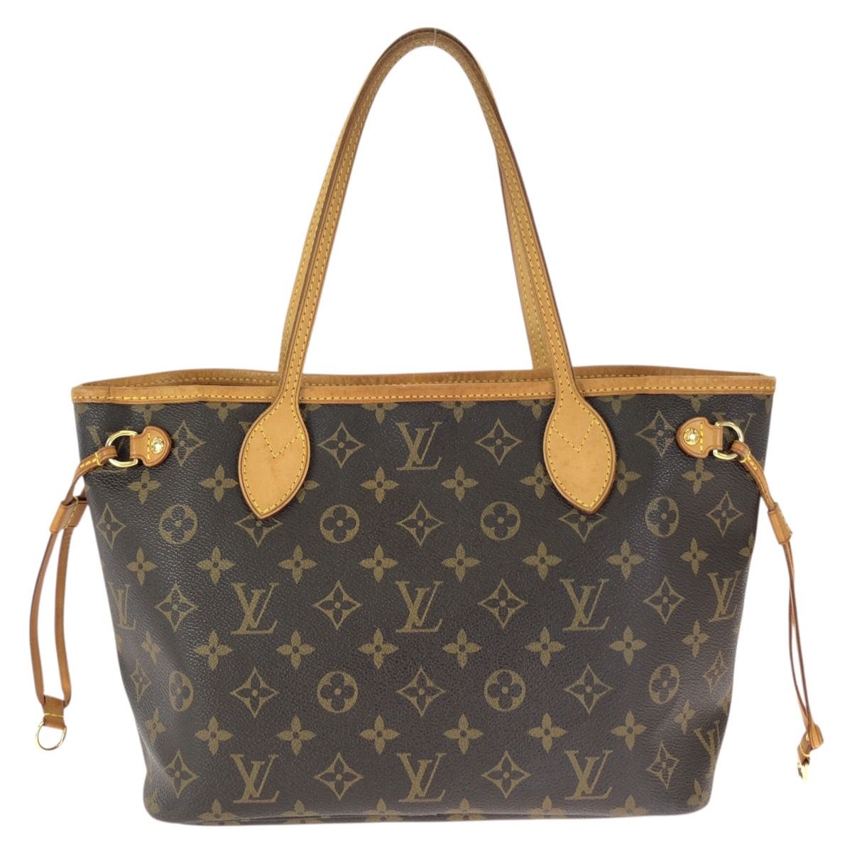Louis Vuitton Monogram Neverfull PM Brown Gold Leather Tote — view 2