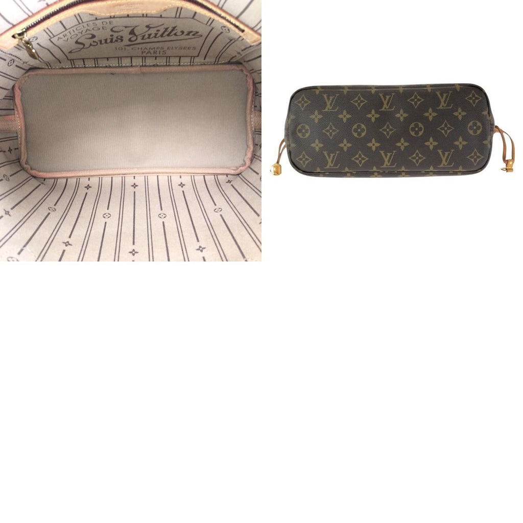 Louis Vuitton Monogram Neverfull PM Brown Gold Leather Tote — view 9