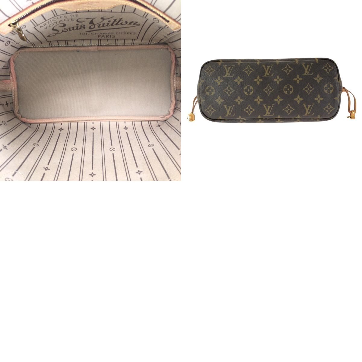 Louis Vuitton Monogram Neverfull PM Brown Gold Leather Tote — view 9