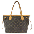 Louis Vuitton Monogram Neverfull PM Brown Gold Leather Tote