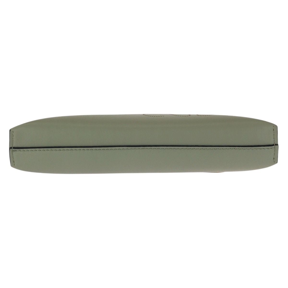 Loewe Anagram Mini T Pouch Green Beige Silver Leather Clutch — view 8