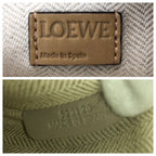 Loewe Anagram Mini T Pouch Green Beige Silver Leather Clutch — view 4