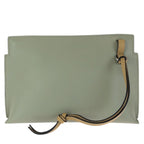 Loewe Anagram Mini T Pouch Green Beige Silver Leather Clutch — view 2
