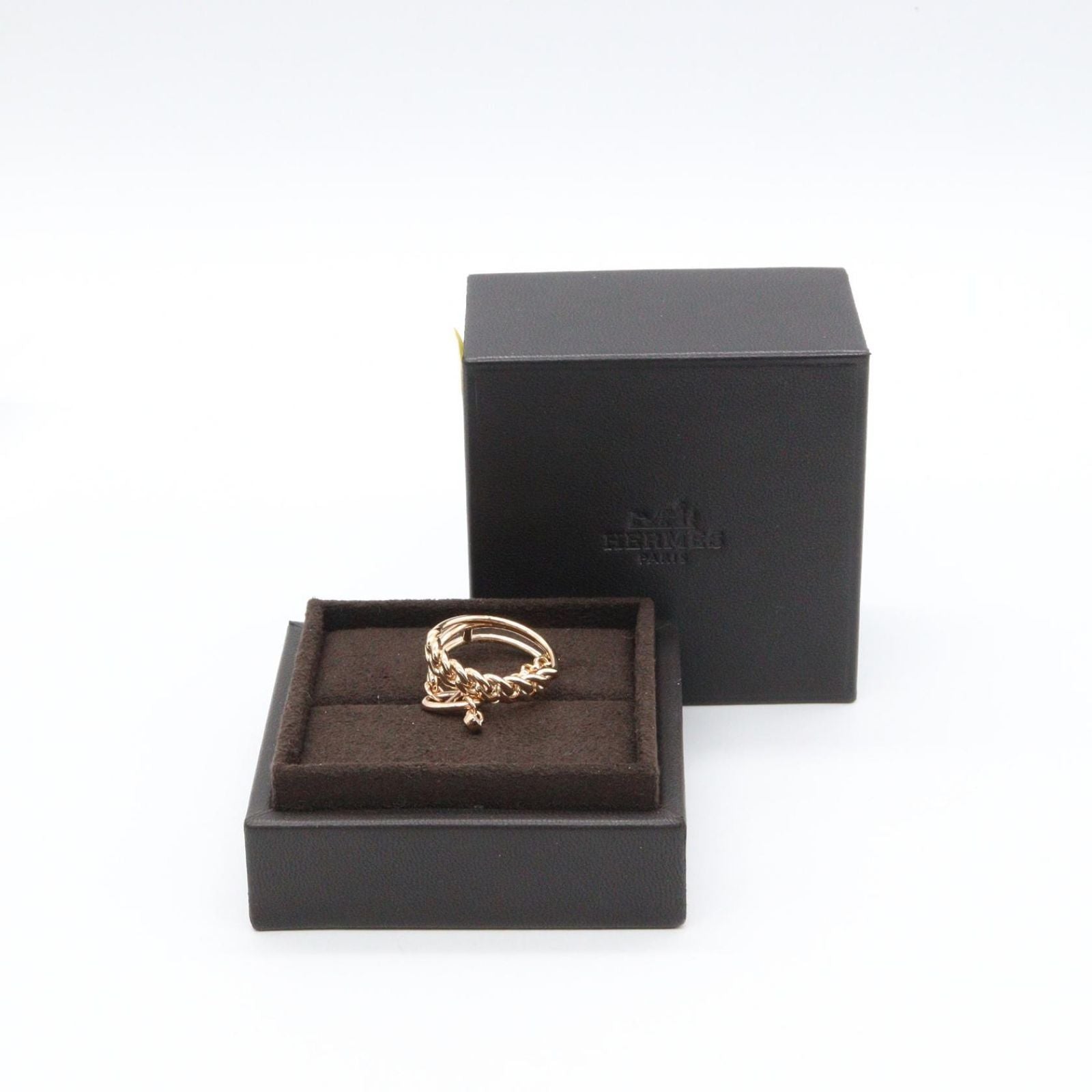 Hermes Ring Chaine D'ancre Chaos 18k Pink Gold Diamond — view 6
