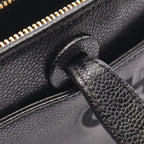 Chanel Tote Logo Black Caviar Leather Stitch — view 6