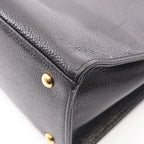 Chanel Tote Logo Black Caviar Leather Stitch — view 9
