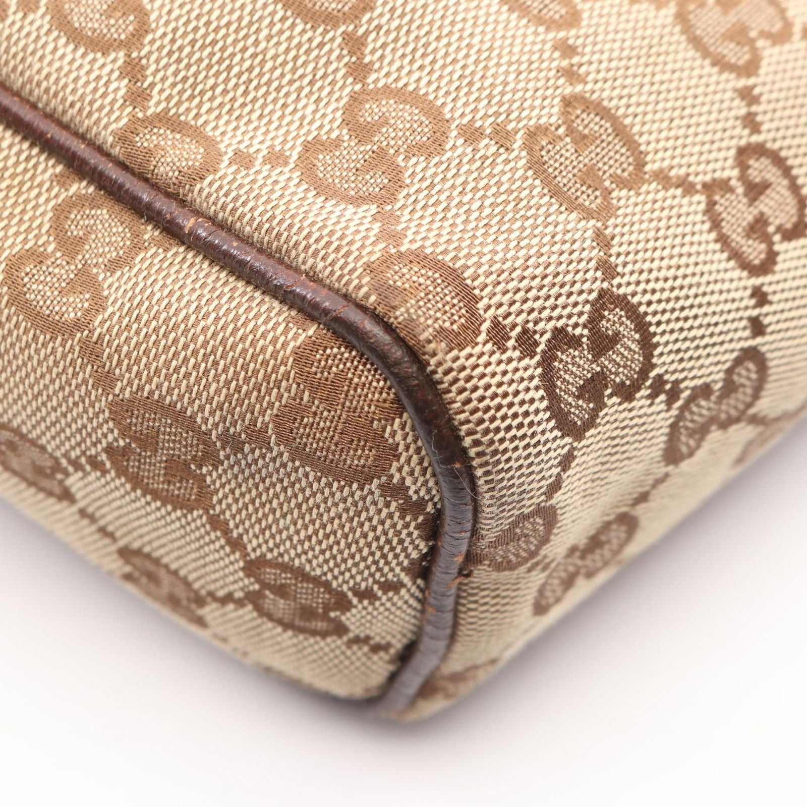 Gucci Shoulder Bag GG Canvas Beige Dark Brown — view 5