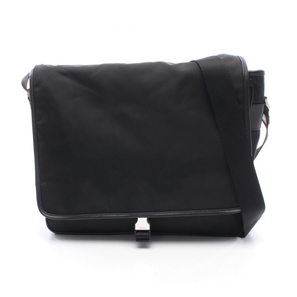 Prada Shoulder Bag Black Nylon Leather