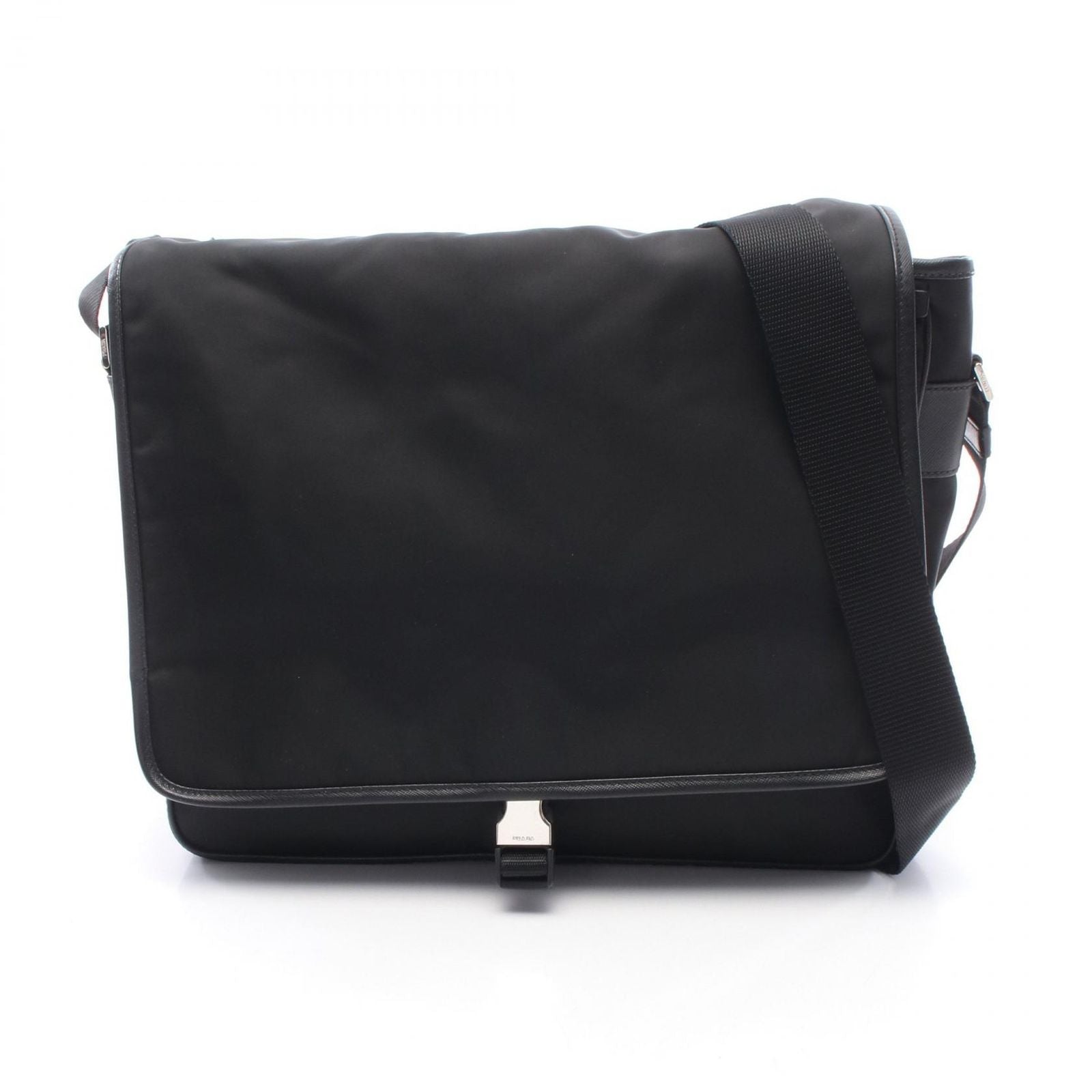 Prada Shoulder Bag Black Nylon Leather