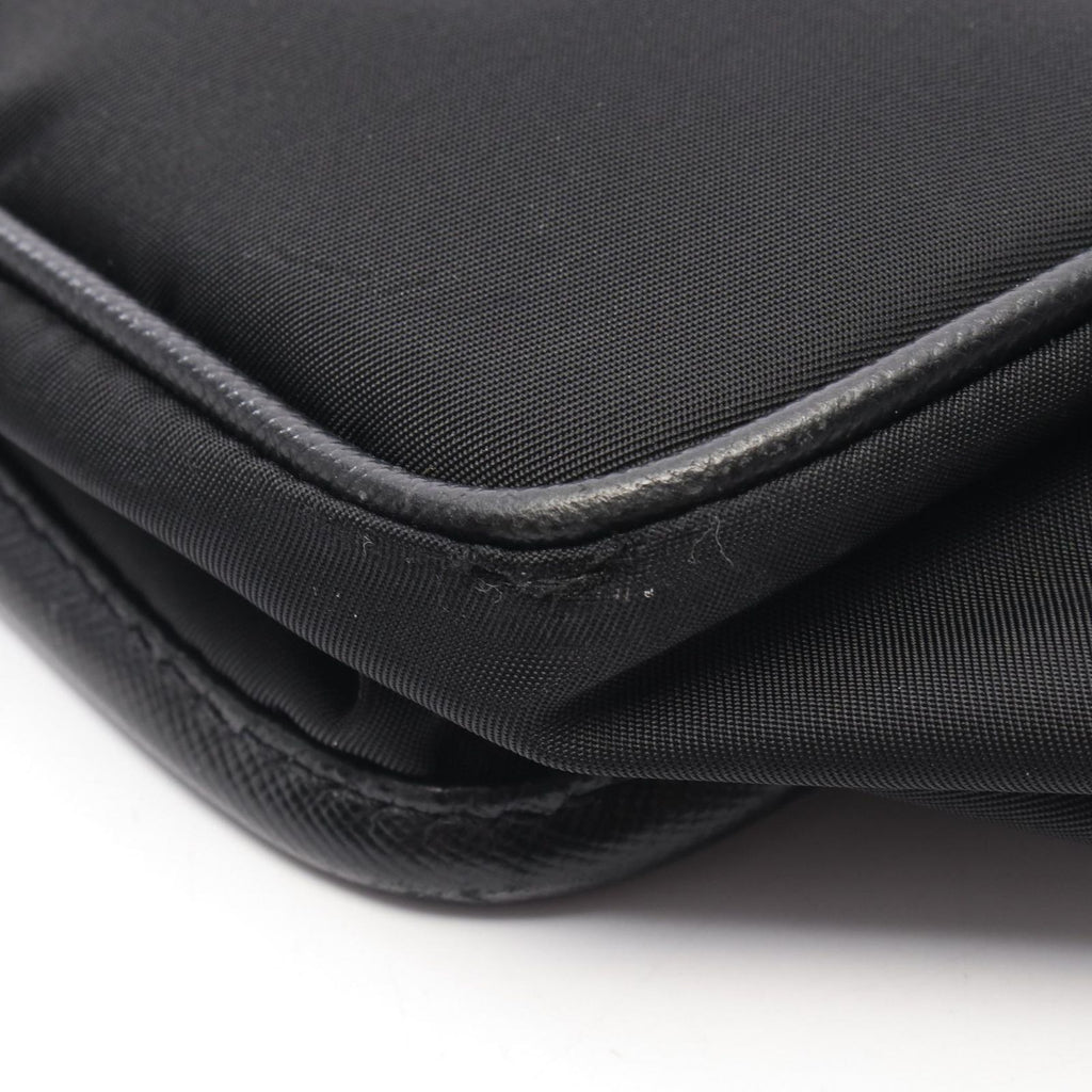 Prada Shoulder Bag Black Nylon Leather — view 7