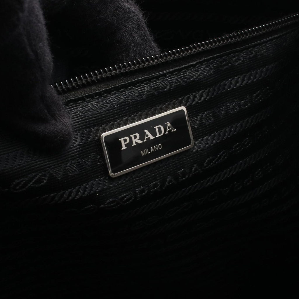 Prada Shoulder Bag Black Nylon Leather — view 4