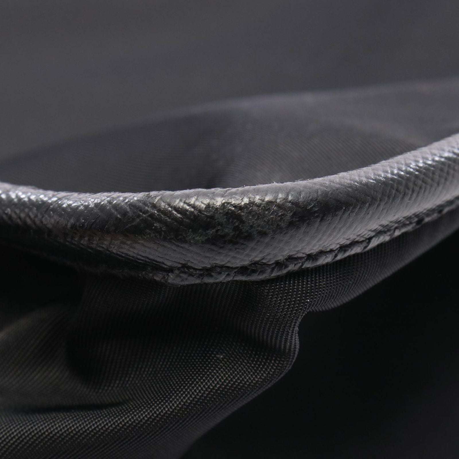 Prada Shoulder Bag Black Nylon Leather — view 8
