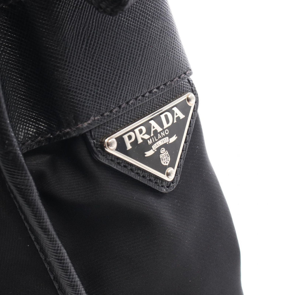 Prada Shoulder Bag Black Nylon Leather — view 5