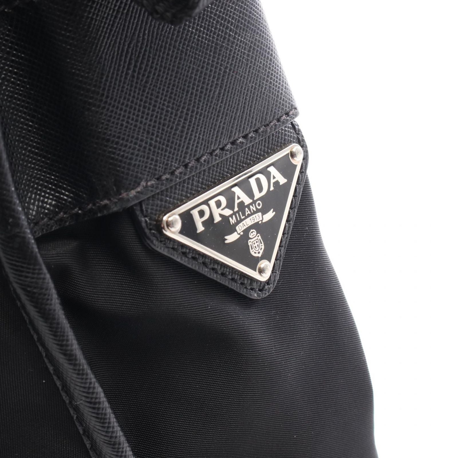 Prada Shoulder Bag Black Nylon Leather — view 5