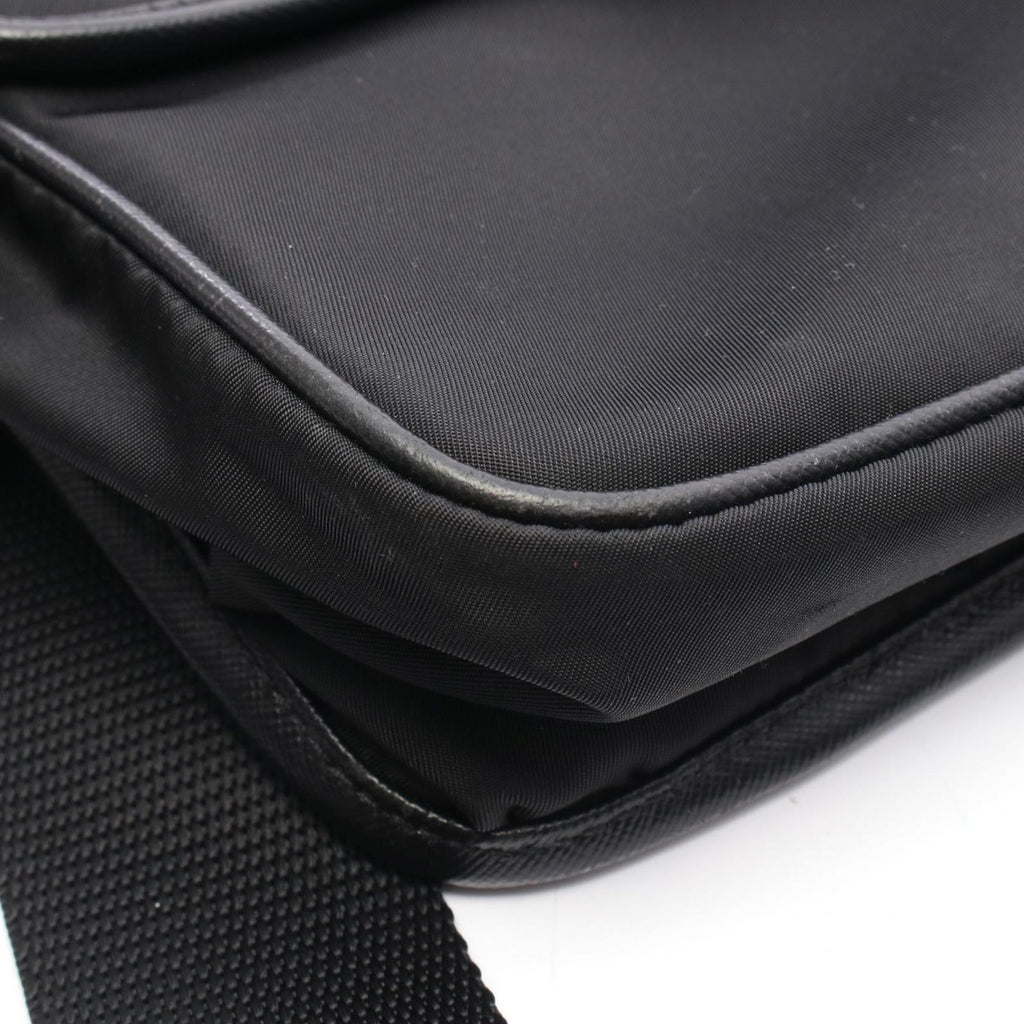 Prada Shoulder Bag Black Nylon Leather — view 6