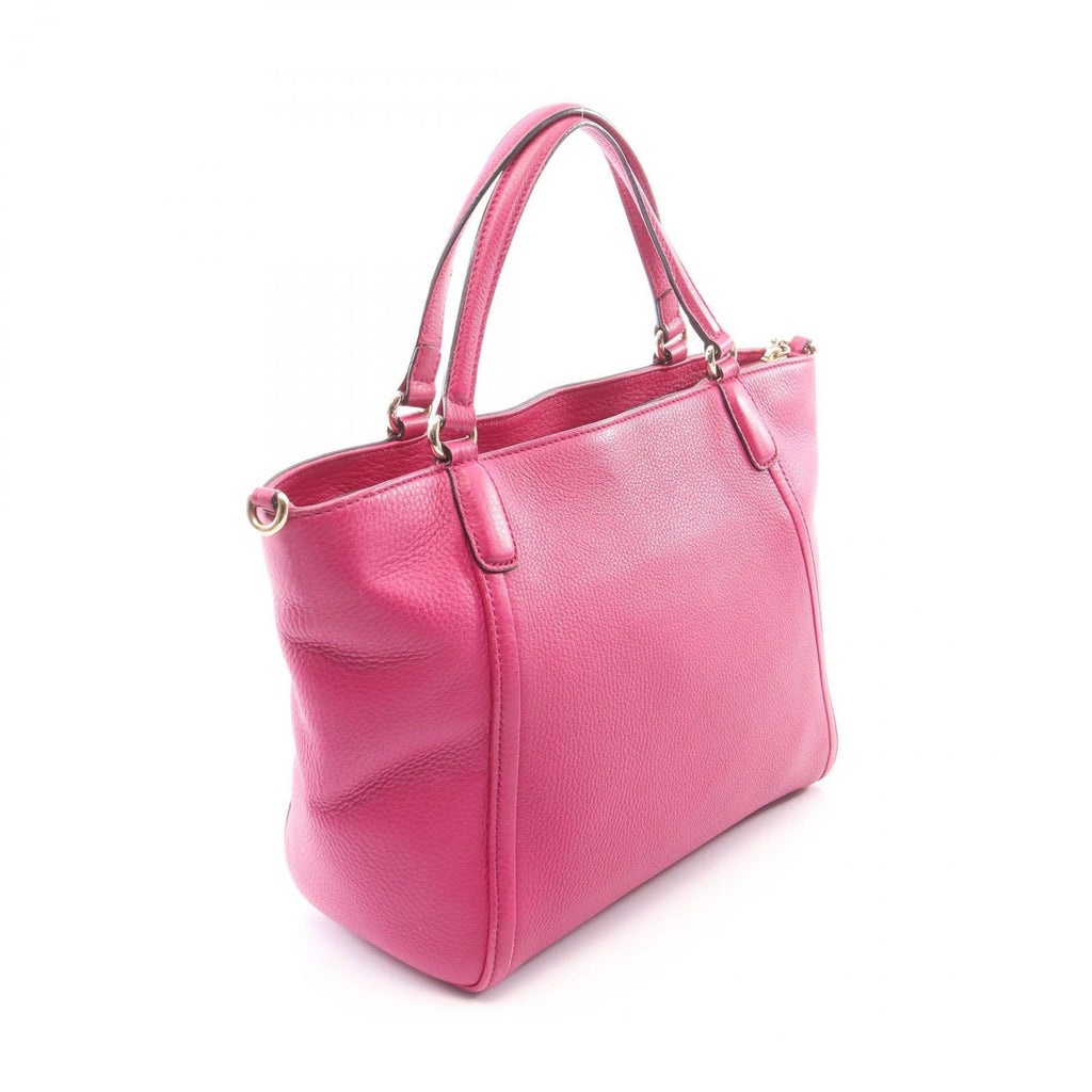 Gucci Handbag Soho Interlocking 2-Way Pink Purple Leather Tote — view 2