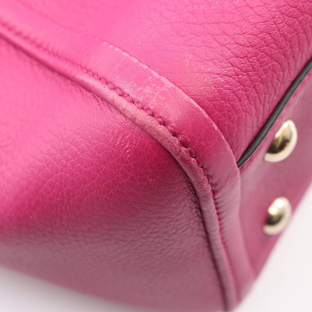 Gucci Handbag Soho Interlocking 2-Way Pink Purple Leather Tote — view 8