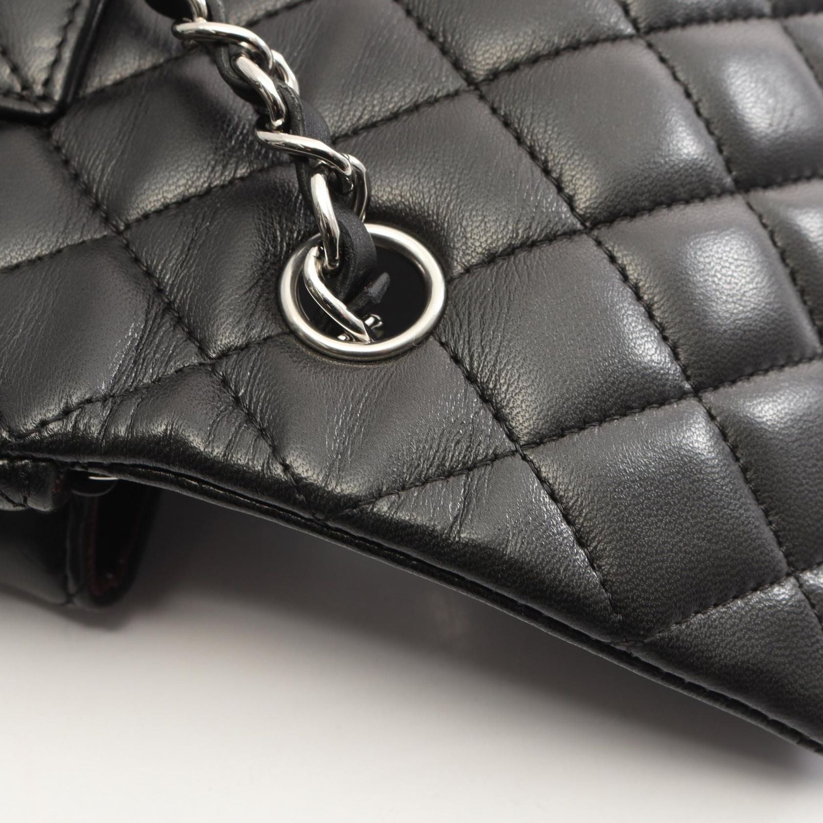 Chanel Shoulder Bag Quilted East Waist Black Lambskin Chain — view 6