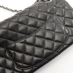 Chanel Shoulder Bag Quilted East Waist Black Lambskin Chain — view 8