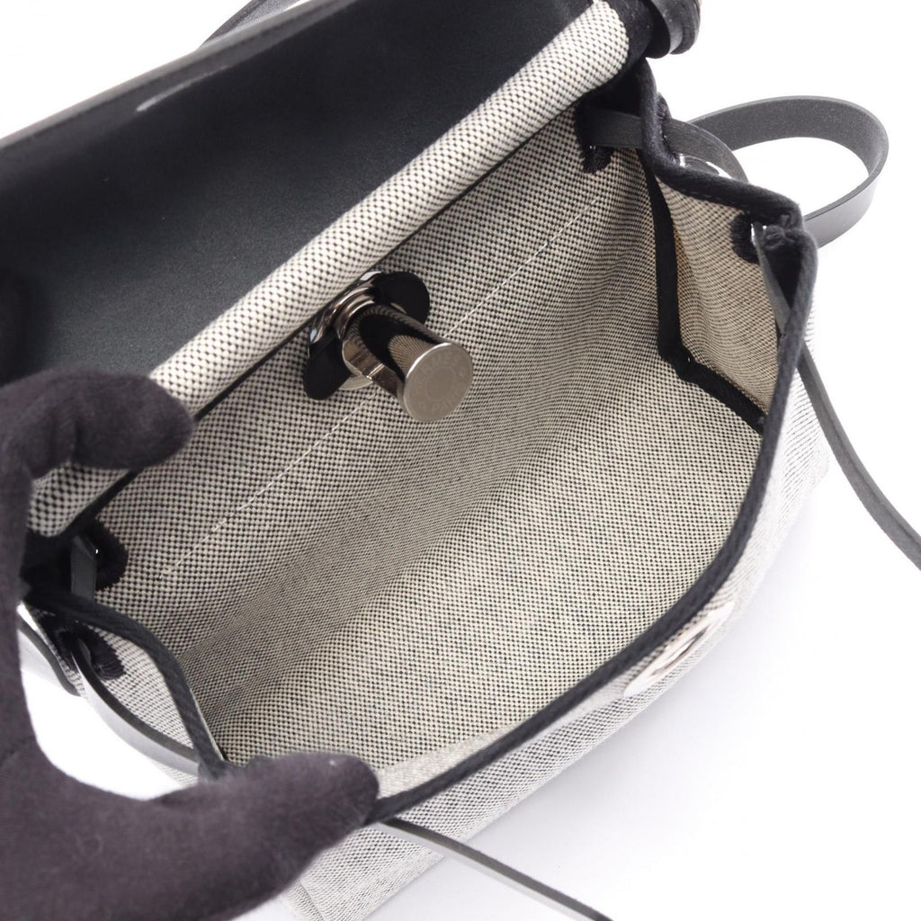 Hermes Shoulder Bag Herbag Zip Mini Ecru Black — view 3