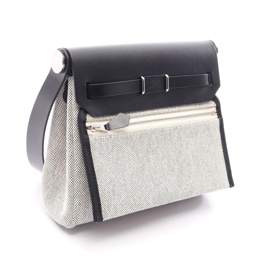 Hermes Shoulder Bag Herbag Zip Mini Ecru Black — view 2