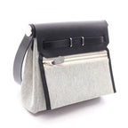 Hermes Shoulder Bag Herbag Zip Mini Ecru Black — view 2