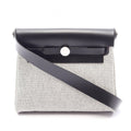 Hermes Shoulder Bag Herbag Zip Mini Ecru Black