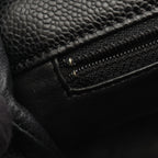 Chanel Handbag Quilted Black Caviar Leather Top Handle — view 9