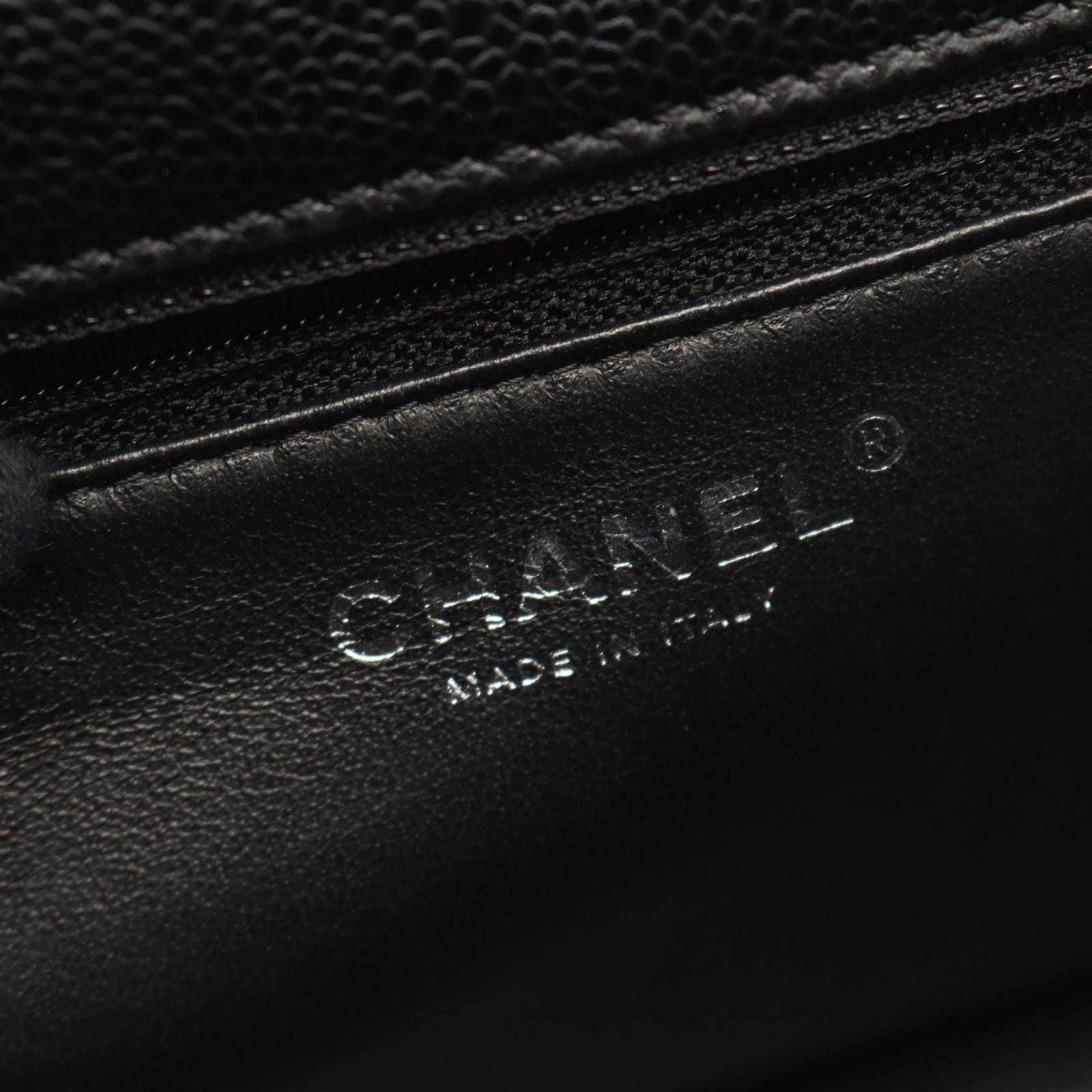 Chanel Handbag Quilted Black Caviar Leather Top Handle — view 4