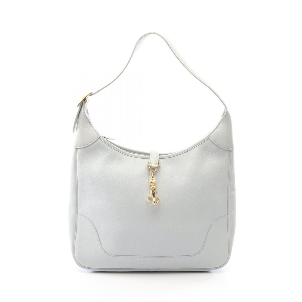 Hermes Shoulder Bag Trim 35 Light Blue Leather