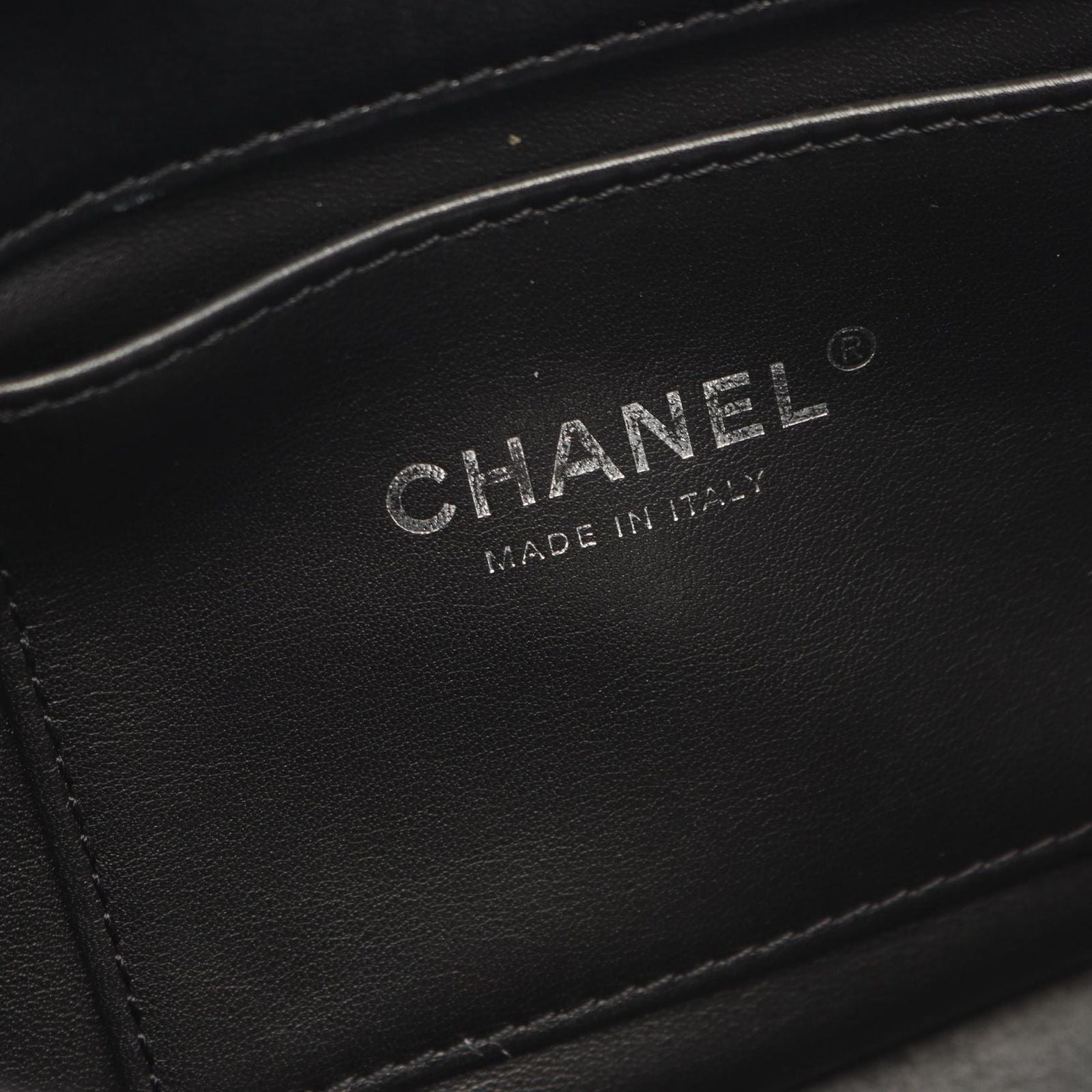 Chanel Shoulder Bag Quilted Black Lambskin Full Flap Chain — view 4