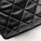 Chanel Shoulder Bag Quilted Black Lambskin Full Flap Chain — view 9