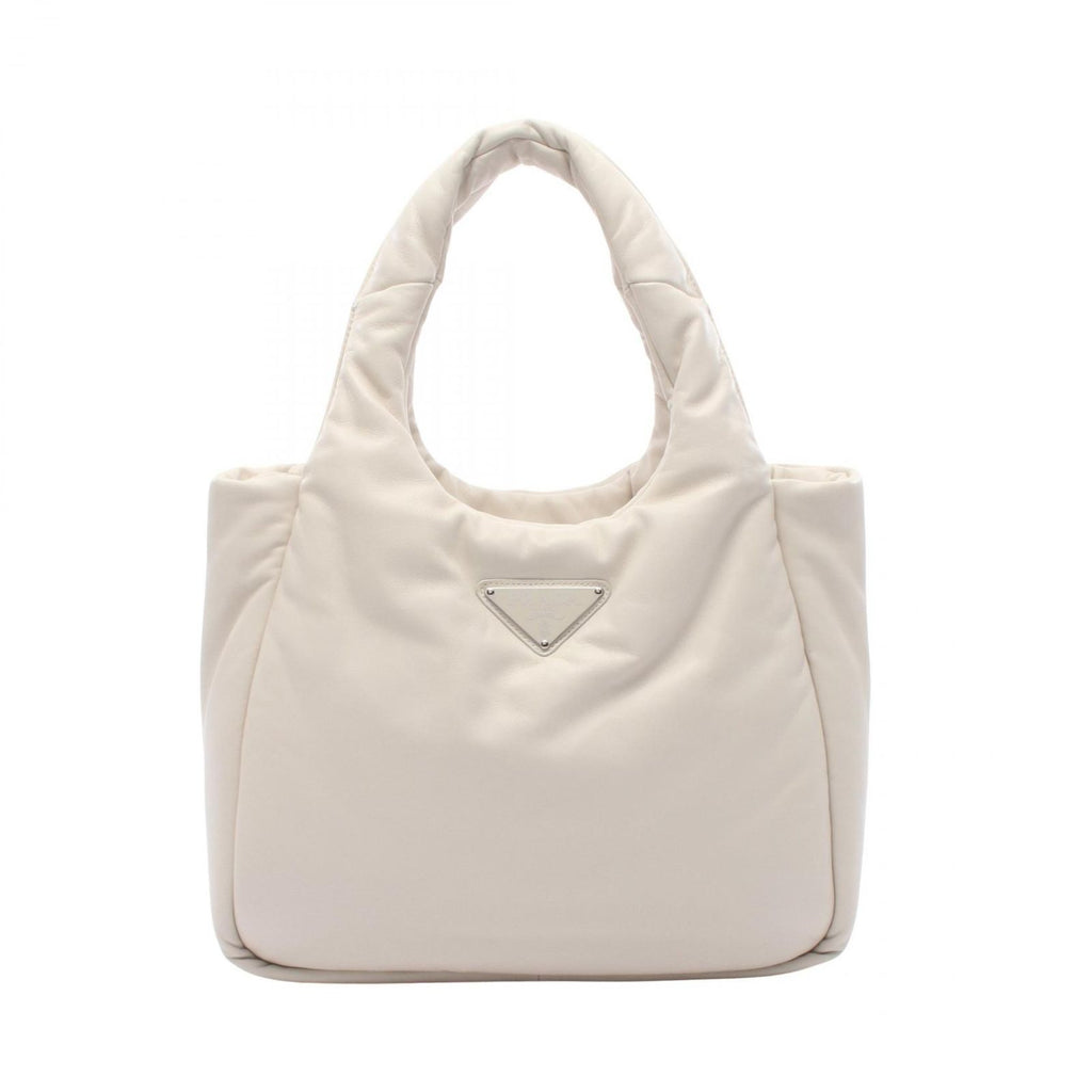 Prada Tote Soft Padded White Leather
