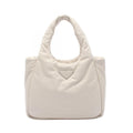 Prada Tote Soft Padded White Leather