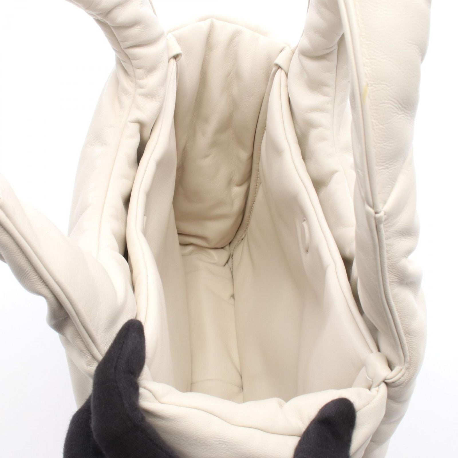 Prada Tote Soft Padded White Leather — view 3