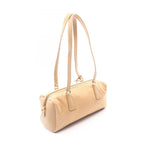 Prada Shoulder Bag Re-Nylon Top Handle Beige Nylon Leather Padlock — view 2