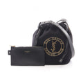 Saint Laurent Paris Shoulder Bag Rive Gauche Black Wool Leather