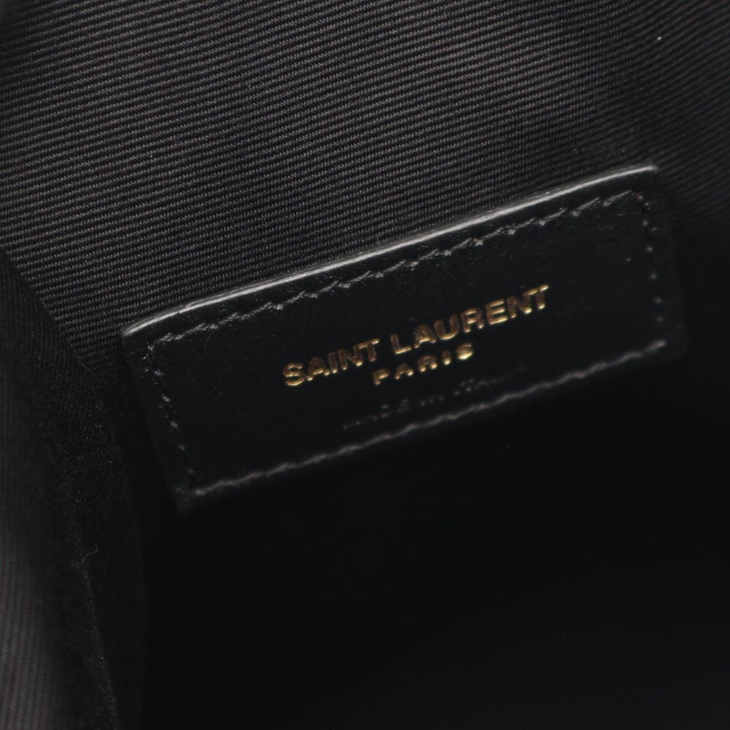 Saint Laurent Paris Shoulder Bag Rive Gauche Black Wool Leather — view 4