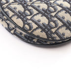 Dior Saddle Bag Oblique Jacquard 2-Way Navy Canvas Leather — view 7