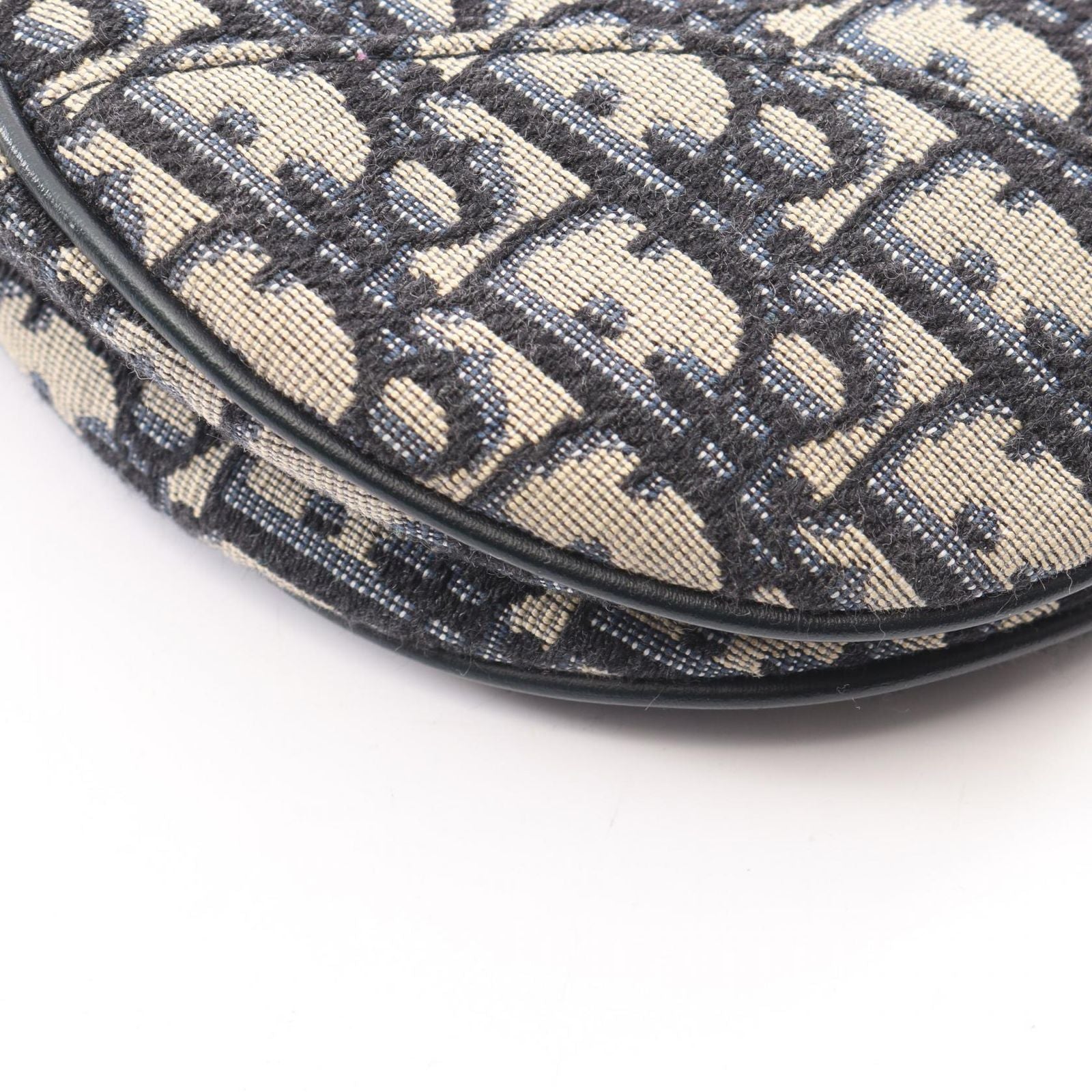 Dior Saddle Bag Oblique Jacquard 2-Way Navy Canvas Leather — view 7