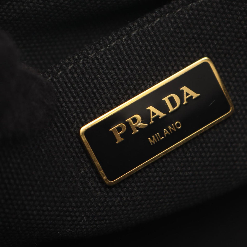 Prada Tote Canapa 2-Way Black Canvas — view 4