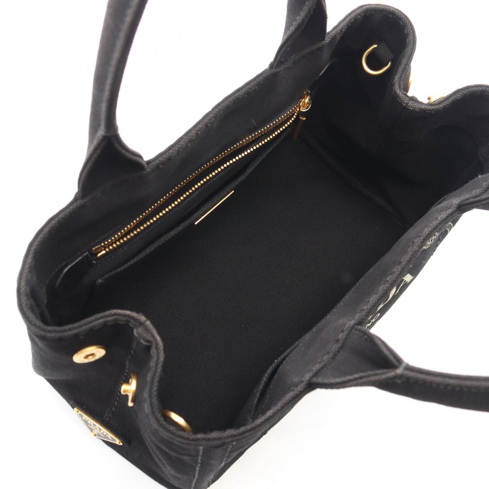 Prada Tote Canapa 2-Way Black Canvas — view 3