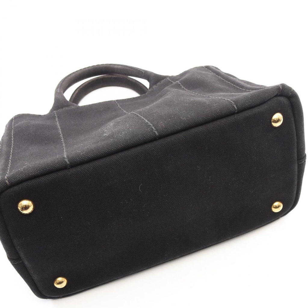 Prada Tote Canapa 2-Way Black Canvas — view 9
