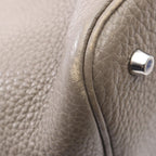 Hermes Handbag Picotin Lock MM Etain Leather — view 8