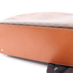 Celine Handbag Macadam Dark Brown Canvas Leather — view 6