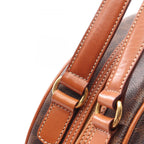 Celine Handbag Macadam Dark Brown Canvas Leather — view 8
