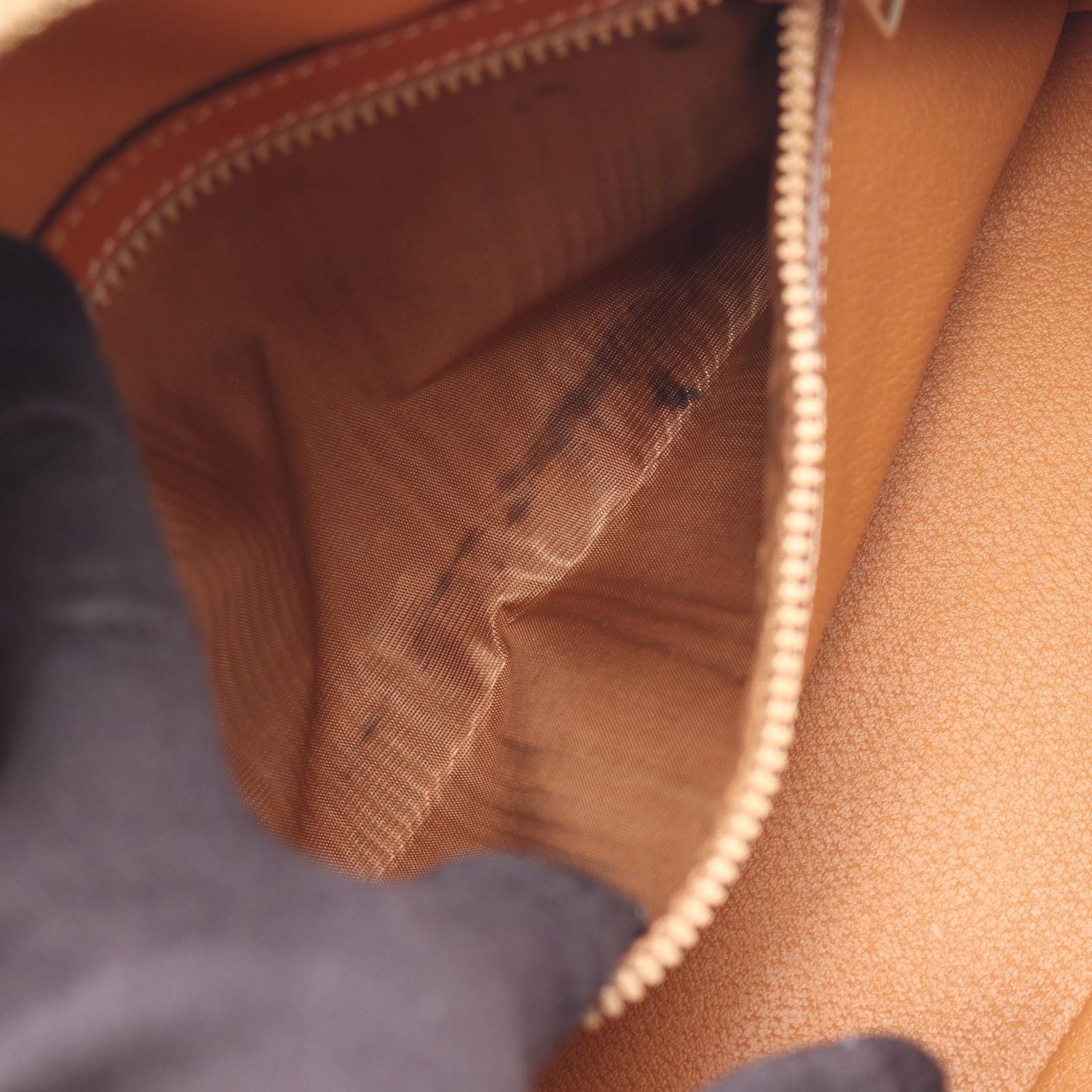 Celine Handbag Macadam Dark Brown Canvas Leather — view 5