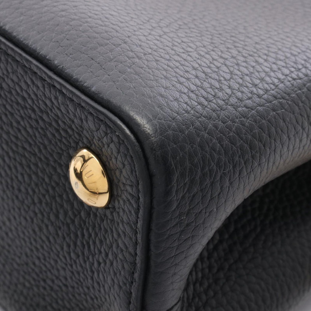 Louis Vuitton Handbag Capucines MM Noir Cream 2-Way Leather — view 8