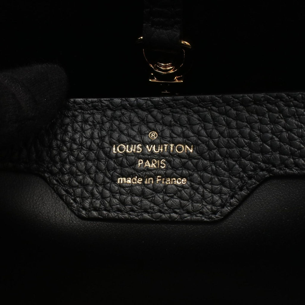 Louis Vuitton Handbag Capucines MM Noir Cream 2-Way Leather — view 4