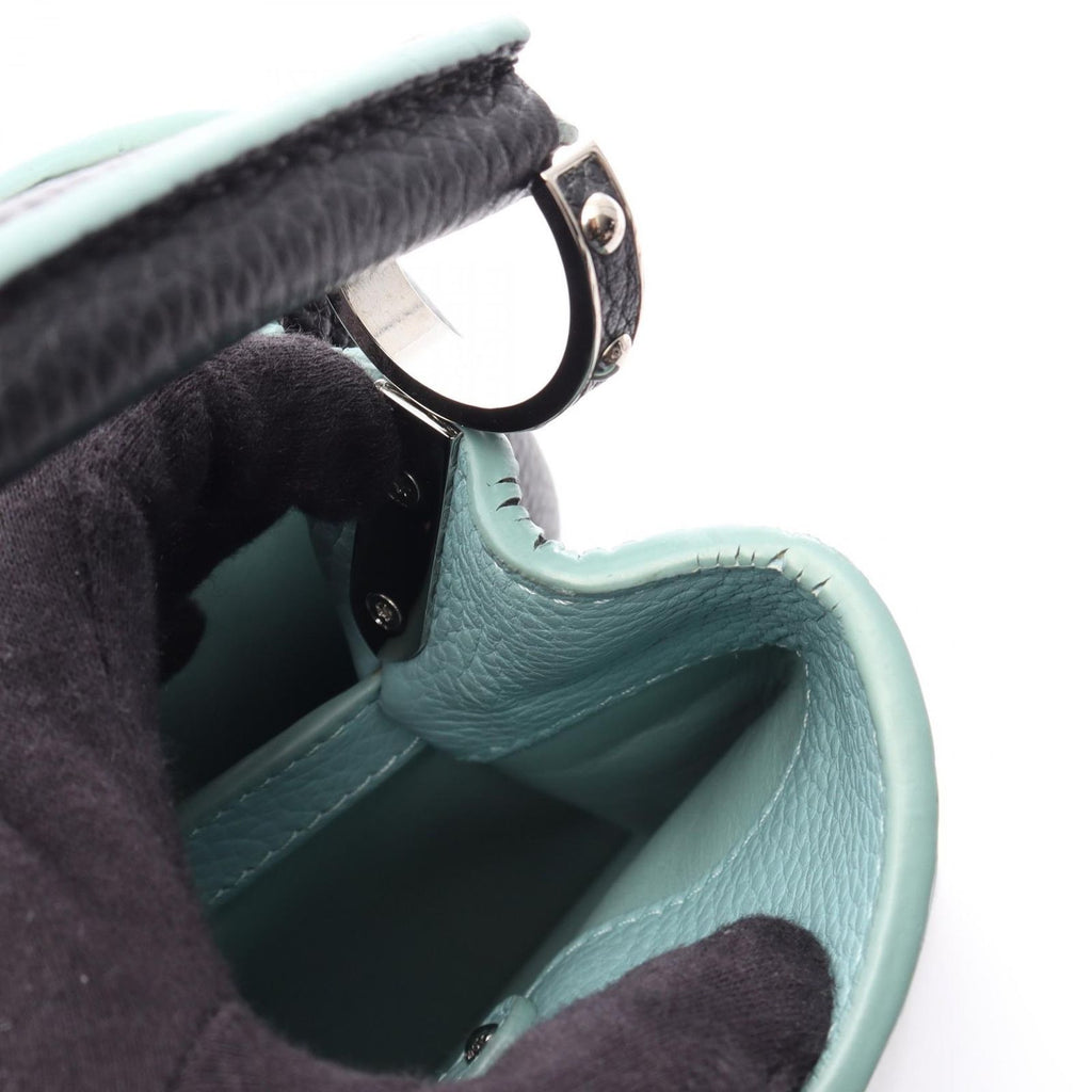 Louis Vuitton Handbag Capucines BB Noir 2-Way Lightblue Leather — view 9
